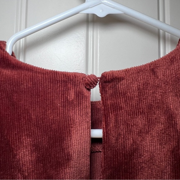 THML Velvet Blouse with Dramatic Ruffle Sleeves - Deep Rust Women’s  XS - Picture 6 of 11